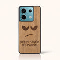 Coque Xiaomi Redmi Note 13 Pro 5G – Don't Touch My Phone en bois de tilleul clair