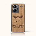 Coque Xiaomi Redmi Note 13 Pro Plus 5G – Don't Touch My Phone en bois de tilleul clair