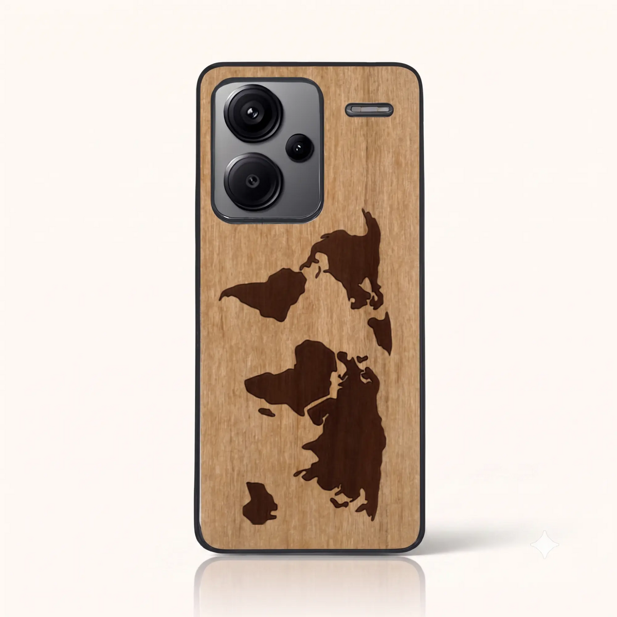 Coque Xiaomi Redmi Note 13 Pro Plus 5G – Le Planisphère en marqueterie de bois