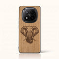 Coque Xiaomi Redmi Note 15 Pro Plus – Éléphant en bois de tilleul clair
