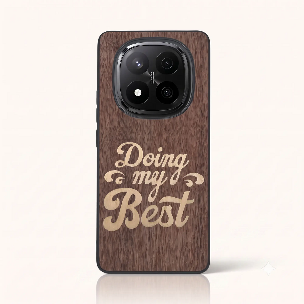 Coque Xiaomi Redmi Note 15 Pro 4G – Doing My Best en marqueterie de bois