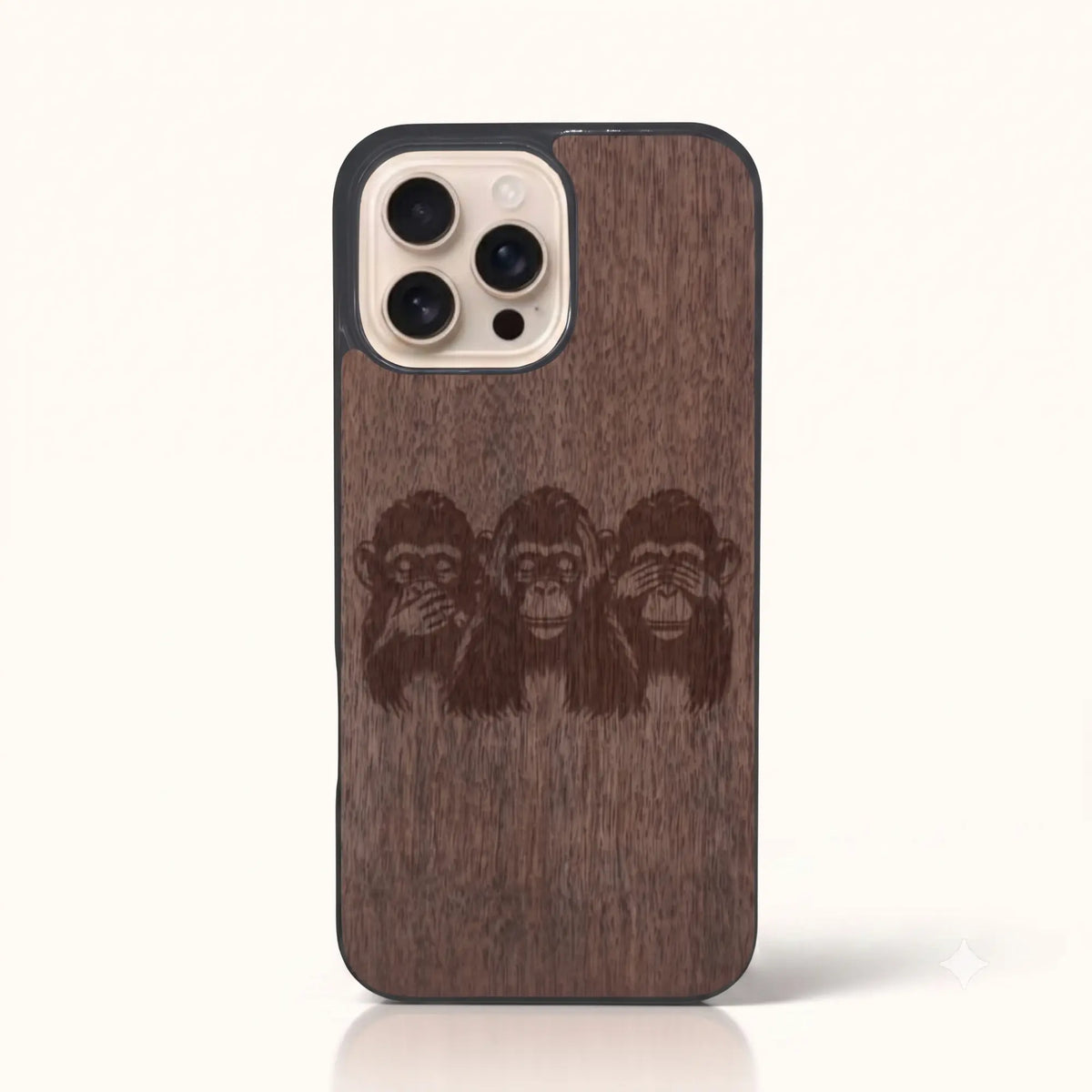Coque iPhone 14 Pro – Singes de la Sagesse