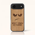 Coque iPhone Air – Don't Touch My Phone en bois de tilleul clair