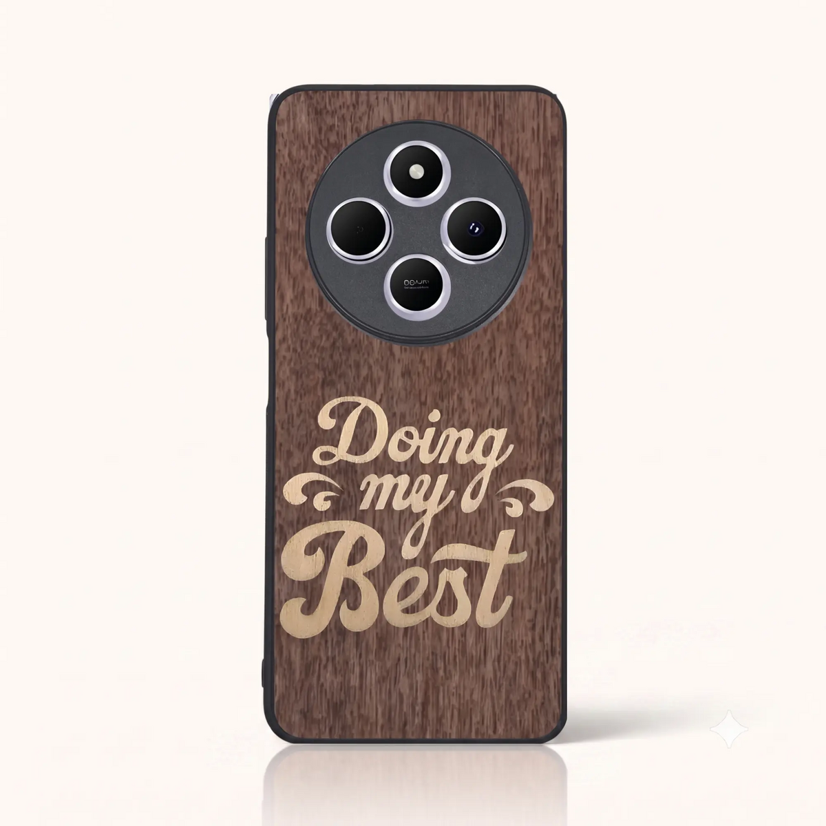 Coque de téléphone en bois marqueterie Doing My Best – Xiaomi Redmi 14C