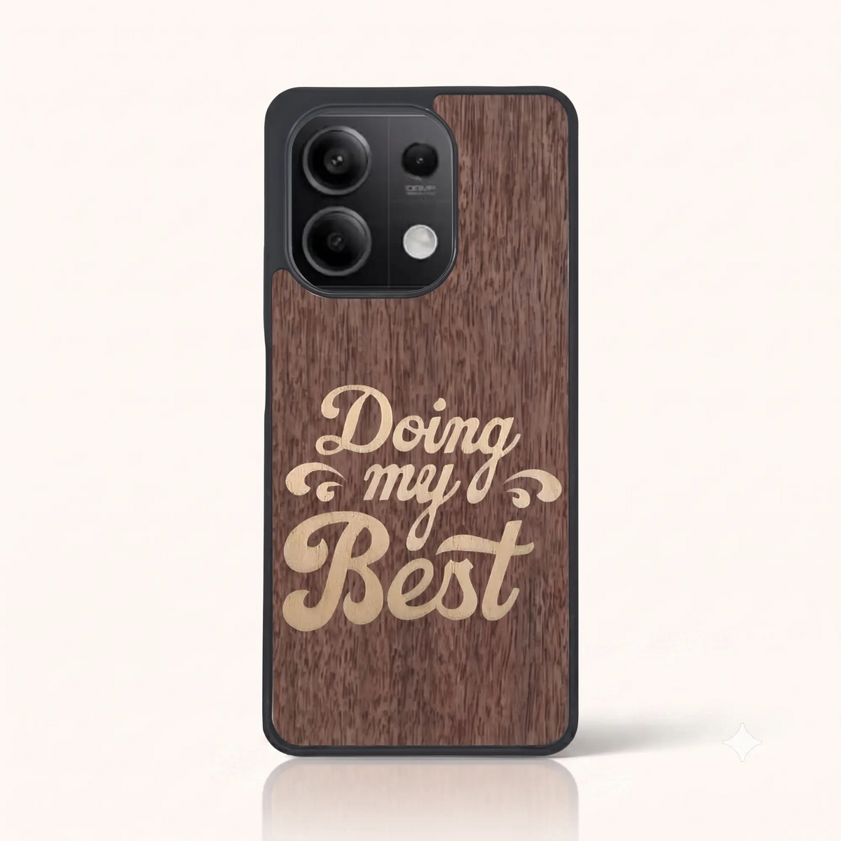 Coque de téléphone en bois marqueterie Doing My Best – Xiaomi Redmi Note 13 5G