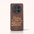Coque Honor Magic 7 Lite – Doing My Best en marqueterie de bois