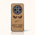 Coque Xiaomi Redmi 14C – Don't Touch My Phone en bois de tilleul clair