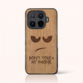 Coque Xiaomi Mi 17T Pro – Don't Touch My Phone en gravure sur bois (Tilleul)