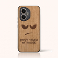 Coque Honor 400 – Don't Touch My Phone en gravure sur bois (Tilleul)