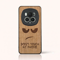 Coque Honor Magic 6 Pro – Don't Touch My Phone en gravure sur bois (Tilleul)