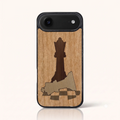 Coque iPhone Air – Échec et Mat en marqueterie de bois