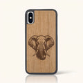 Coque iPhone XS Max – Éléphant en bois de tilleul clair