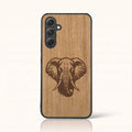 Coque Samsung A54 – Éléphant en bois de tilleul clair