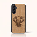 Coque Samsung A05S – Éléphant en bois de tilleul clair