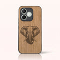 Coque Honor 600 Lite – Éléphant en bois de tilleul clair