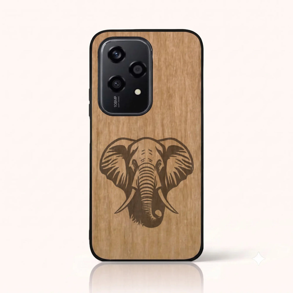 Coque Honor 200 Lite – Éléphant en bois de tilleul clair