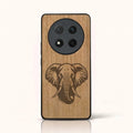 Coque Honor Magic 7 Lite – Éléphant en bois de tilleul clair