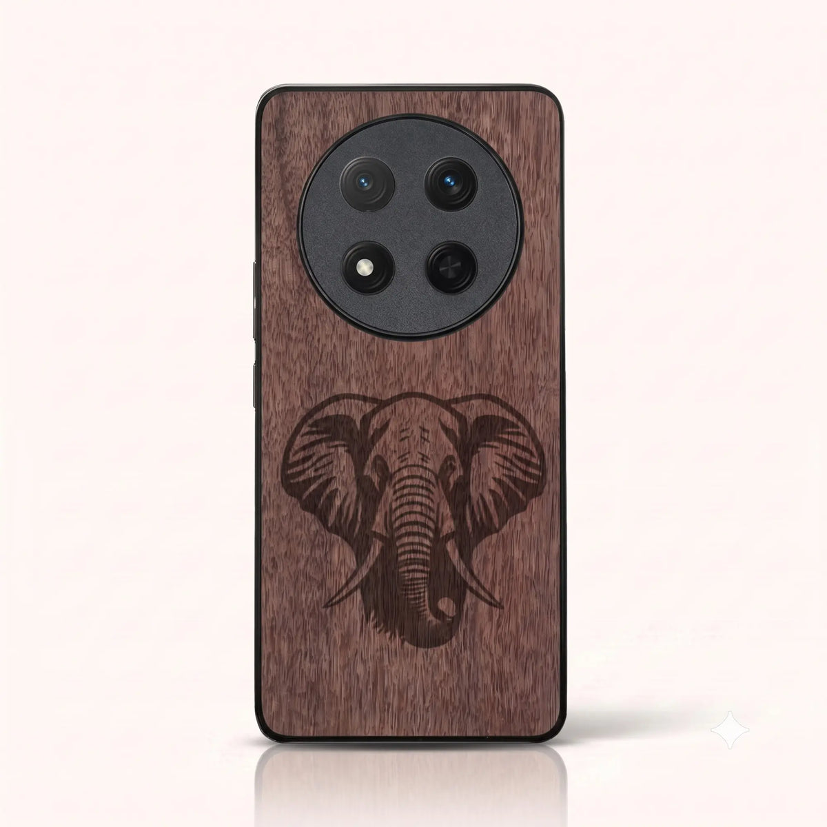 Coque Honor Magic 7 Lite – Éléphant en bois de noyer foncé