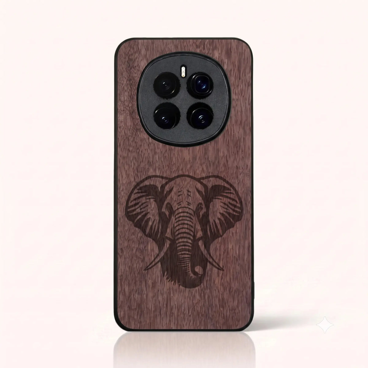Coque Honor Magic 7 – Éléphant en bois de noyer foncé