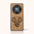 Coque Honor Magic 6 Lite – Éléphant en bois de tilleul clair