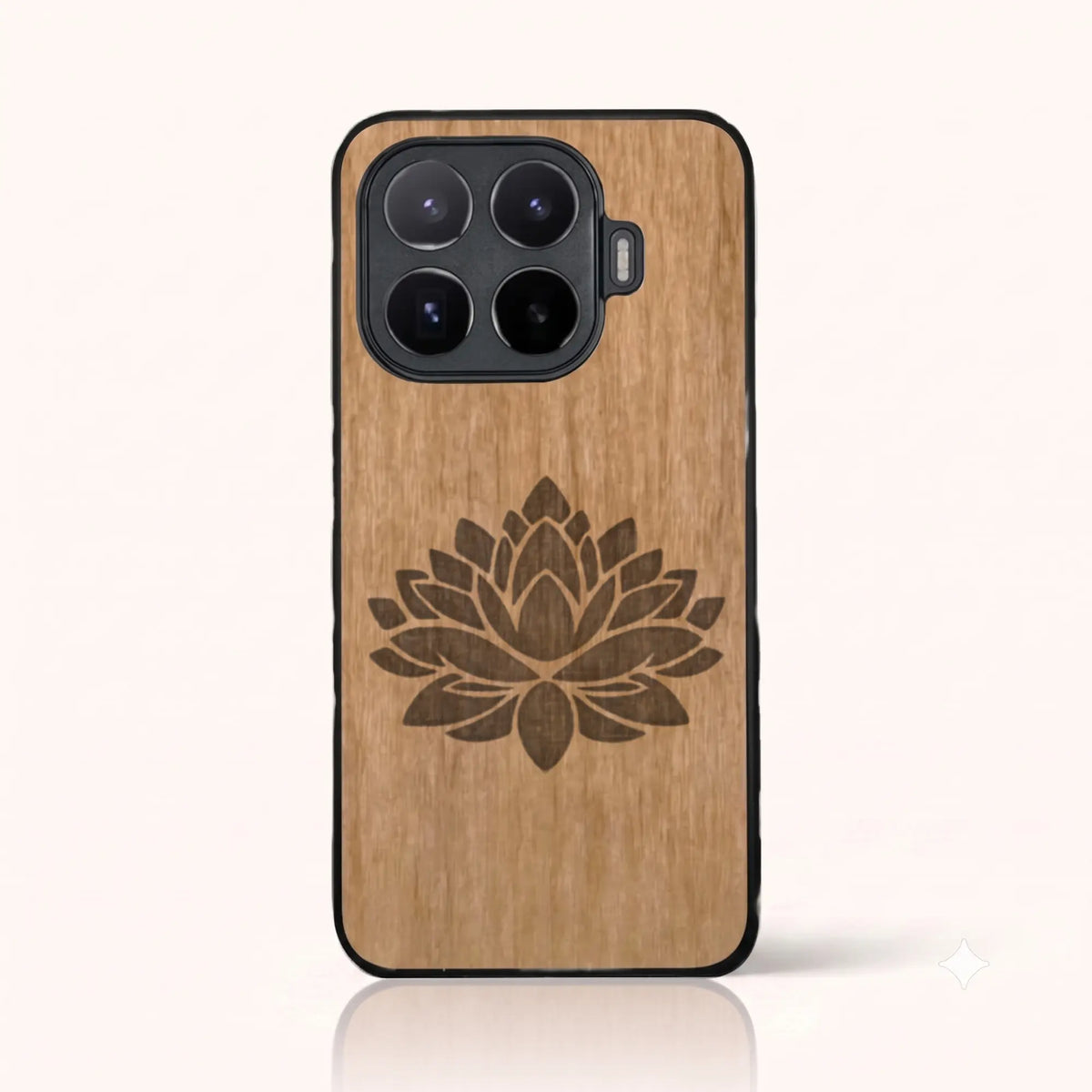 Coque Xiaomi Mi 17T Pro – Fleur de Lotus en bois de tilleul clair