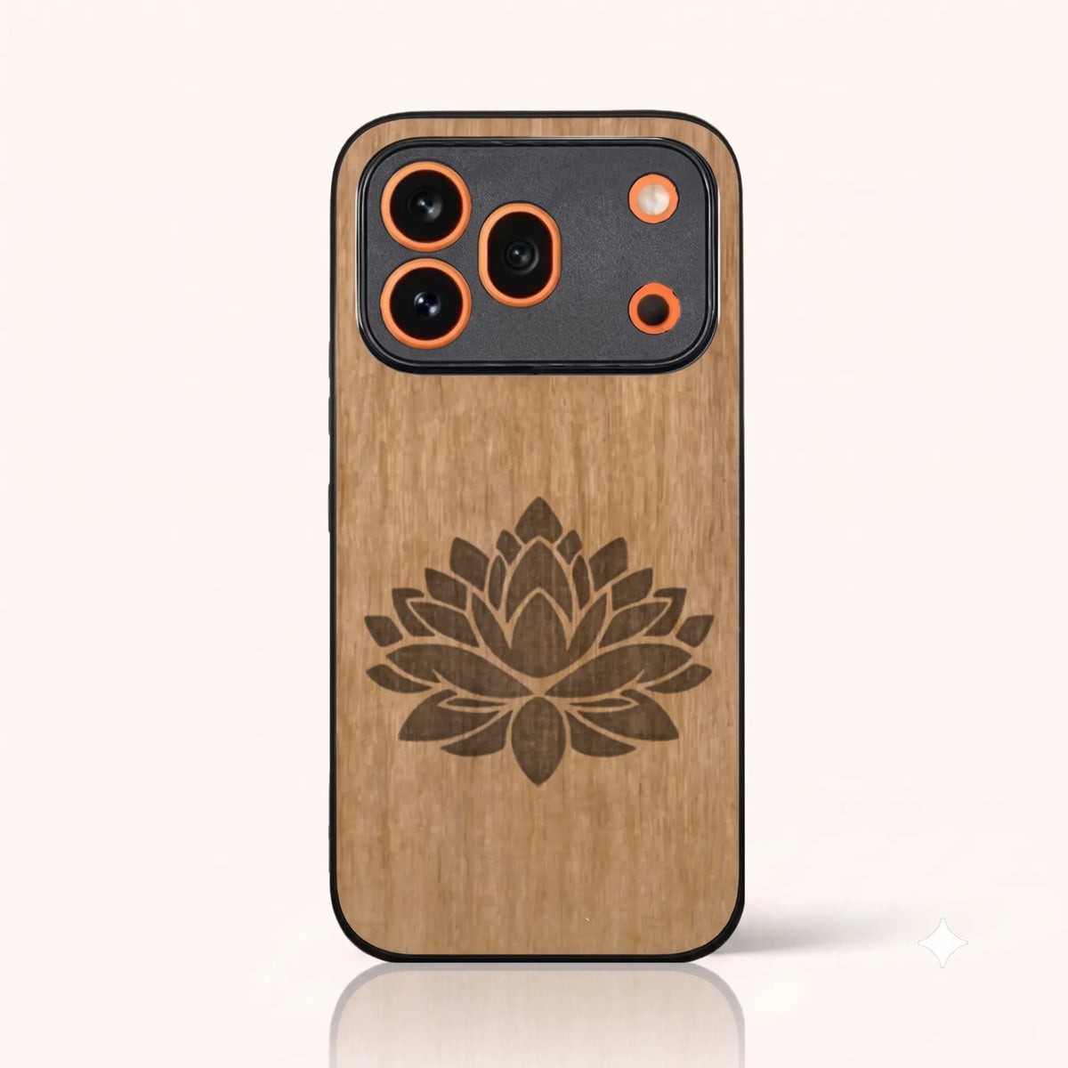 Coque Honor 600 Pro – Fleur de Lotus en bois de tilleul clair
