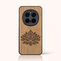 Coque Honor Magic 7 Pro – Fleur de Lotus en bois de tilleul clair