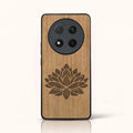 Coque Honor Magic 7 Lite – Fleur de Lotus en bois de tilleul clair