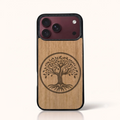 Coque iPhone 18 Pro Max – L'arbre de vie en bois de tilleul clair