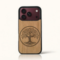 Coque iPhone 18 Pro – L'arbre de vie en bois de tilleul clair