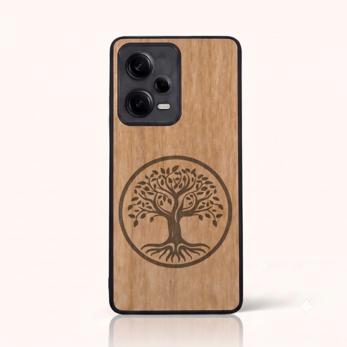 Coque Xiaomi Redmi Note 12 Pro 5G – L'arbre de vie en bois de tilleul clair