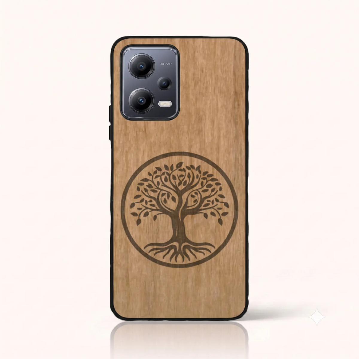 Coque Xiaomi Redmi Note 12 5G – L'arbre de vie en bois de tilleul clair