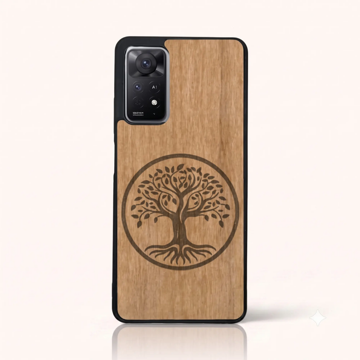 Coque Xiaomi Redmi Note 11 Pro 5G et 4G – L'arbre de vie en bois de tilleul clair