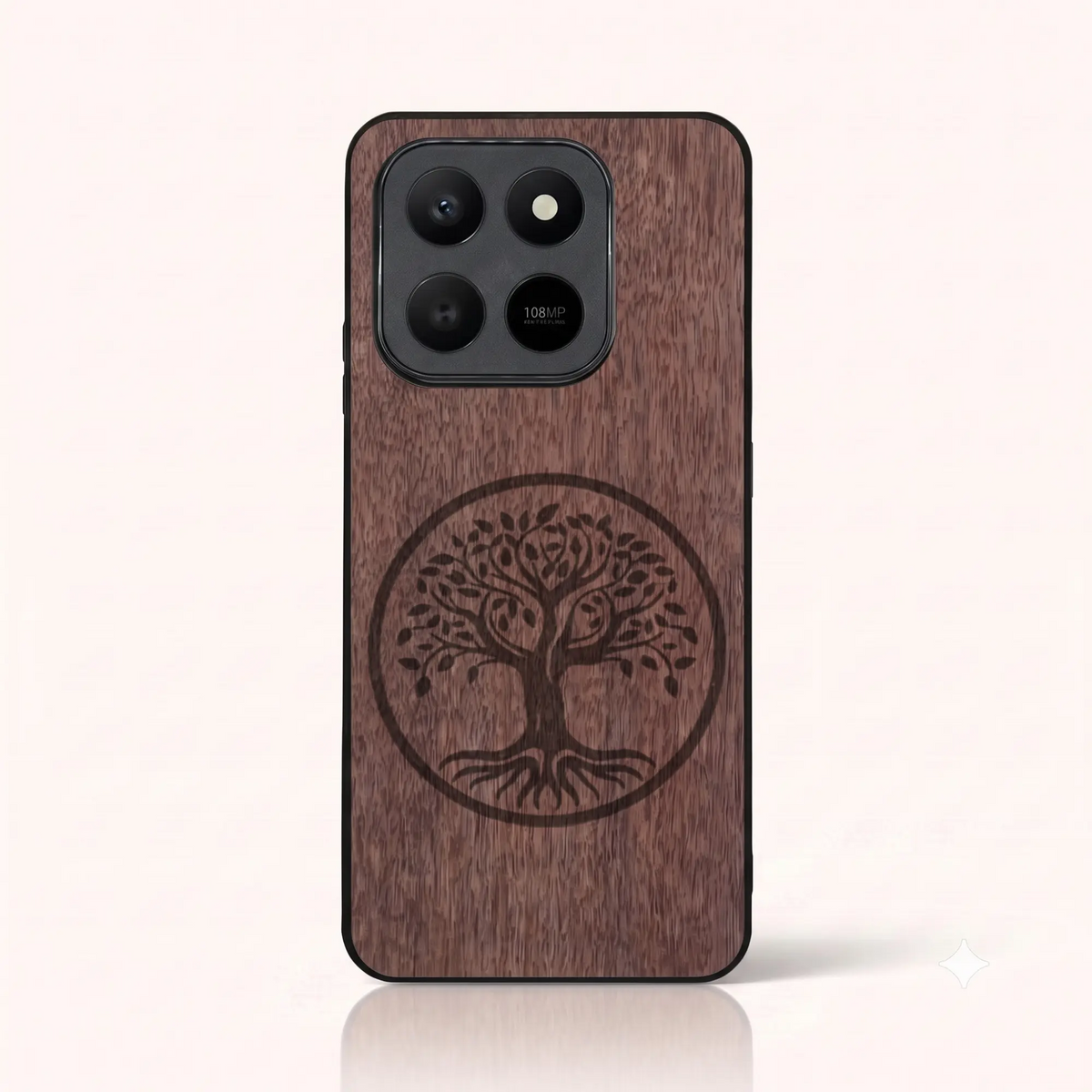 Coque Honor 400 Smart – L'arbre de vie en bois de noyer foncé