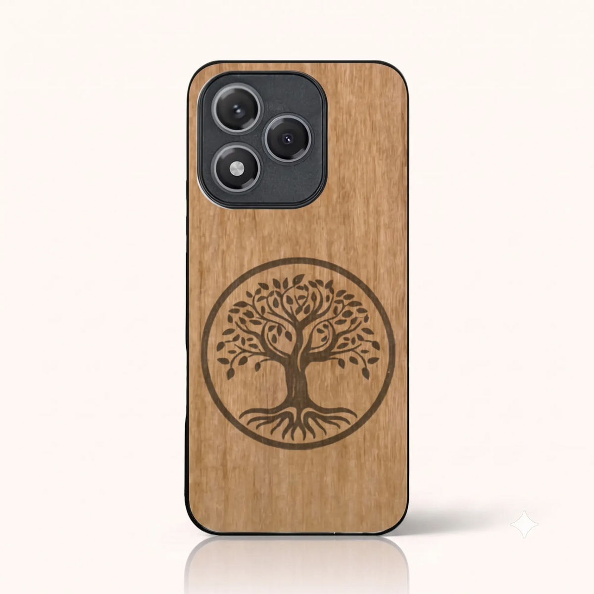 Coque Honor 400 Lite – L'arbre de vie en bois de tilleul clair