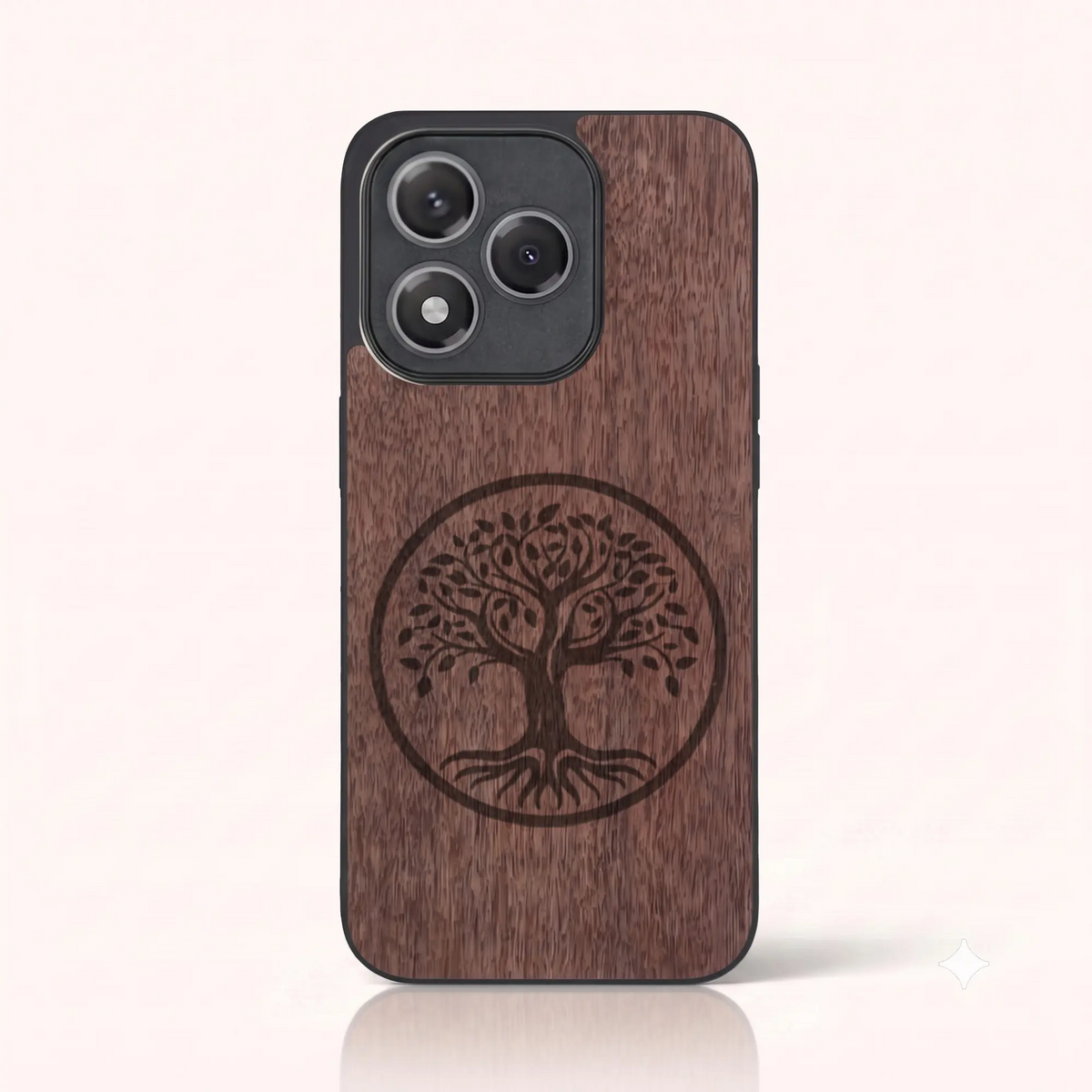 Coque Honor 400 Lite – L'arbre de vie en bois de noyer foncé