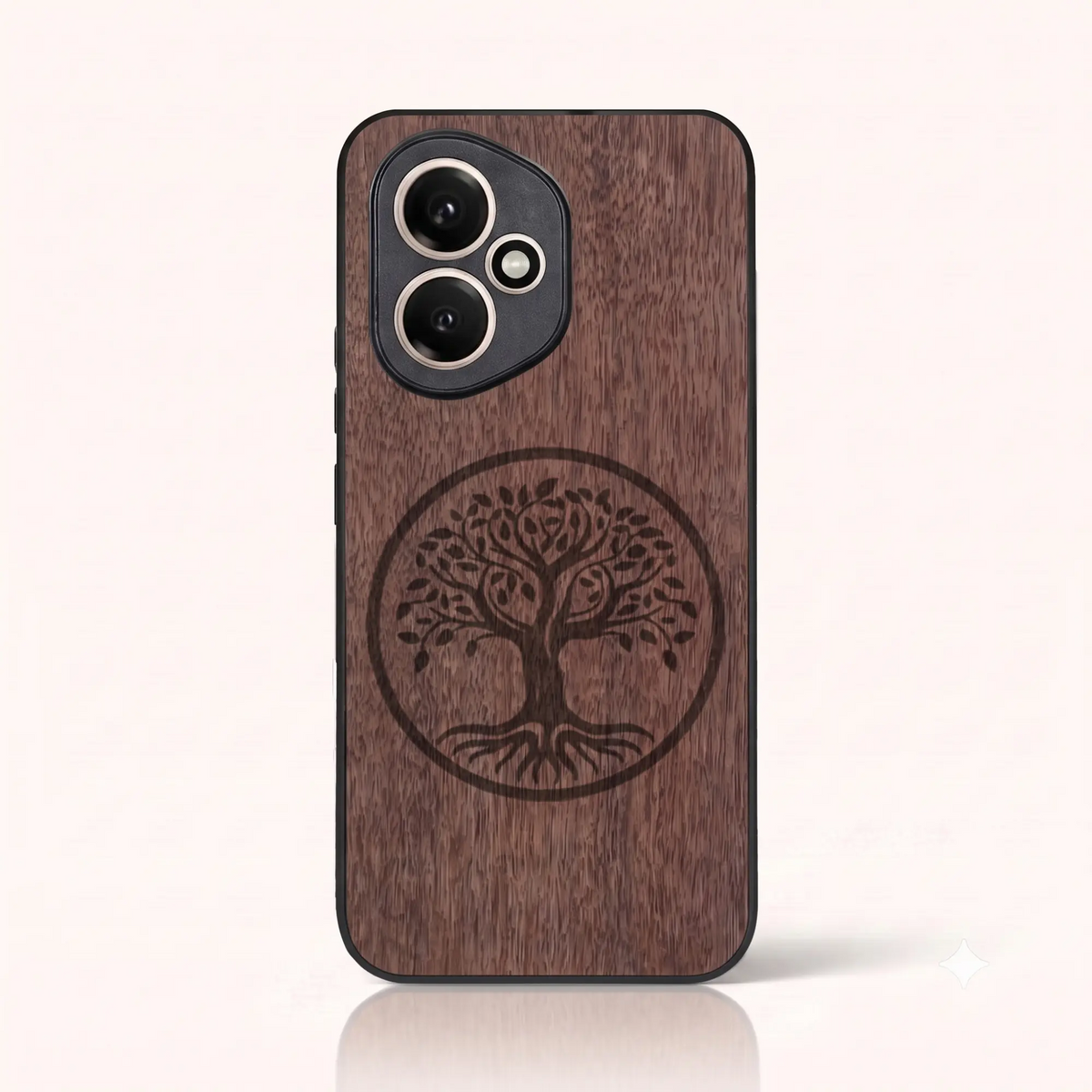 Coque Honor 400 – L'arbre de vie en bois de noyer foncé