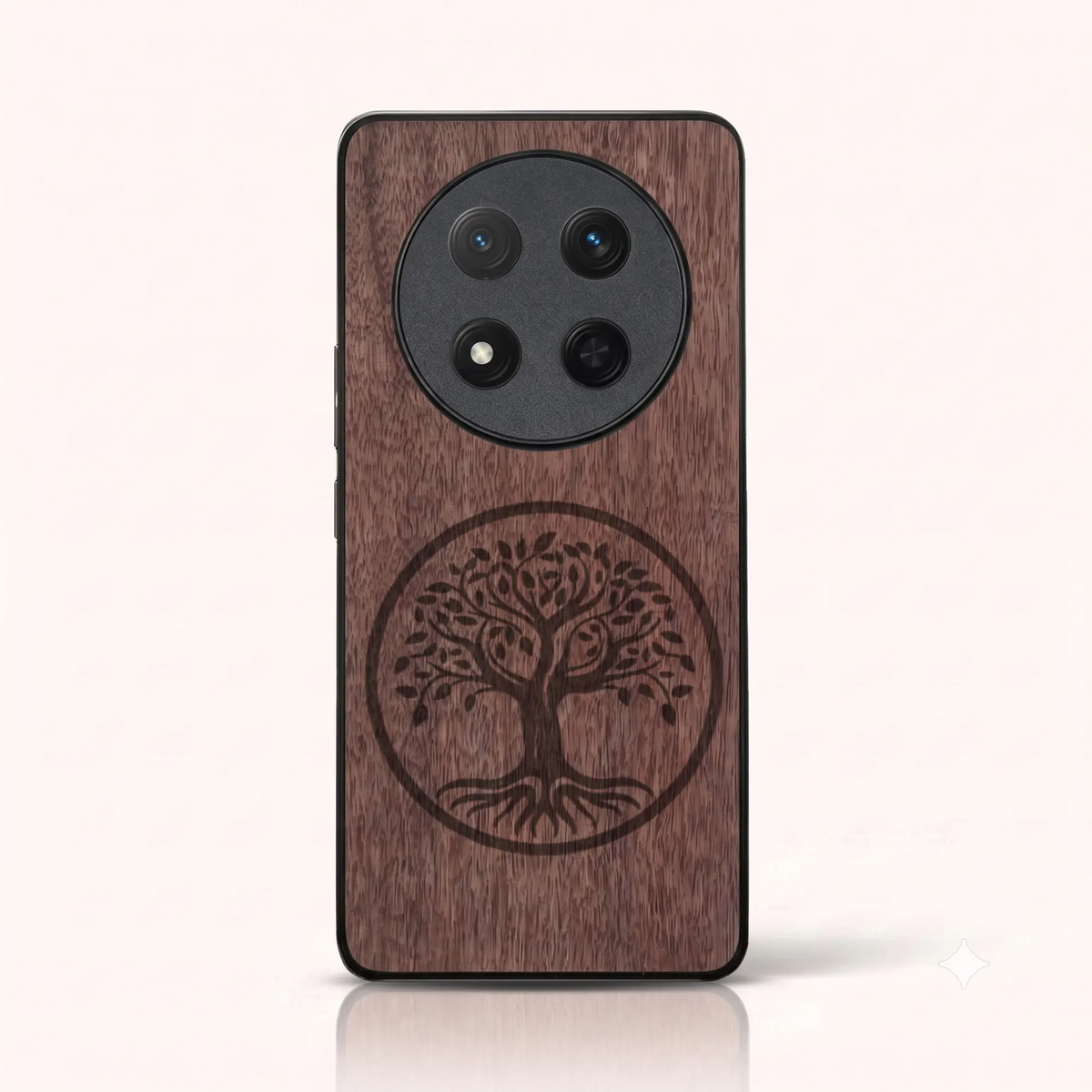 Coque Honor Magic 7 Lite – L'arbre de vie en bois de noyer foncé