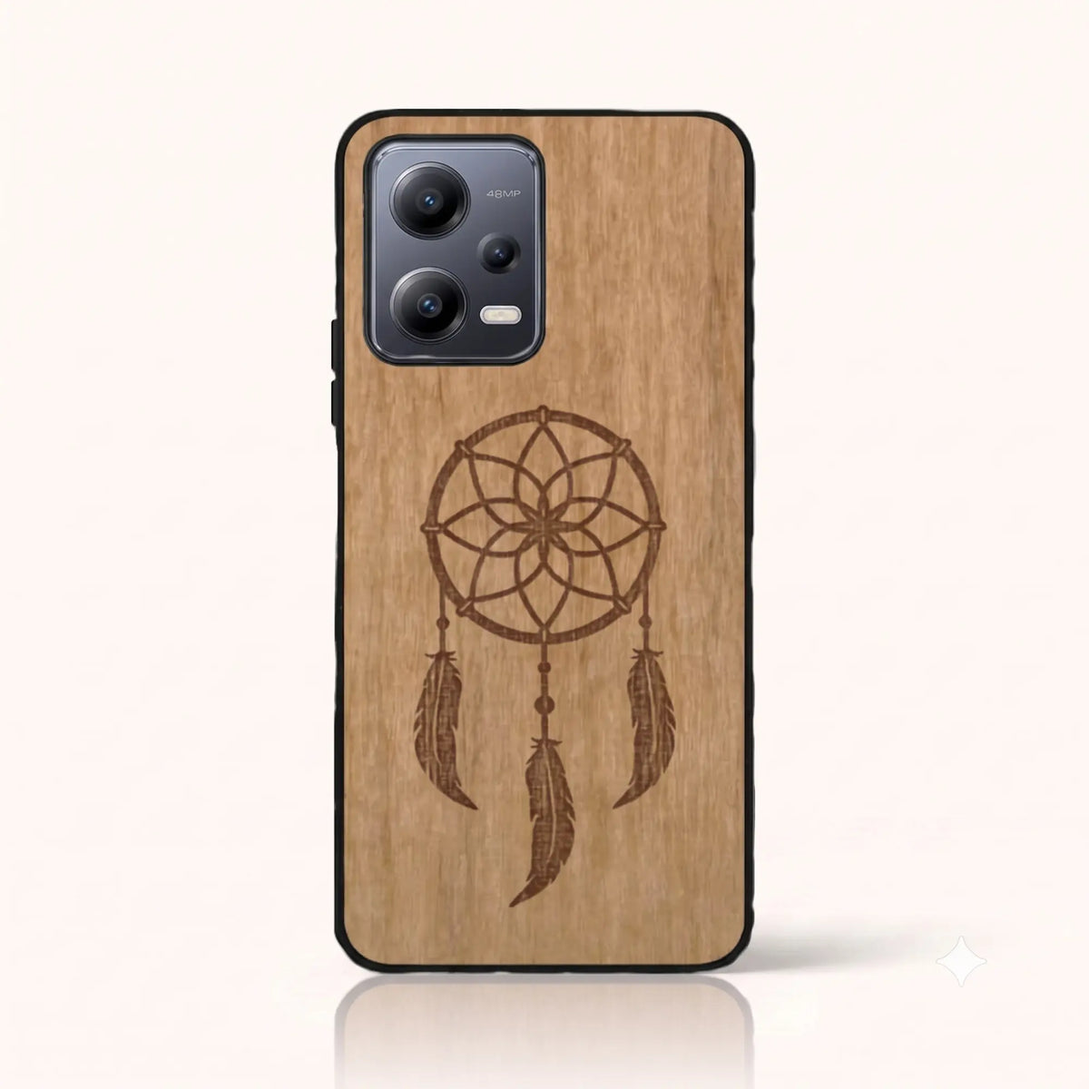 Coque Xiaomi Redmi Note 12 5G – L'attrape rêve en bois de tilleul clair