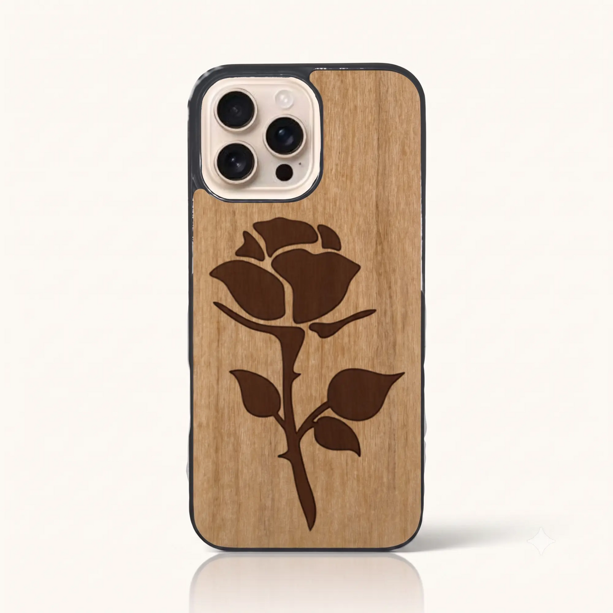 Coque en bois La Rose - iphone_16_pro