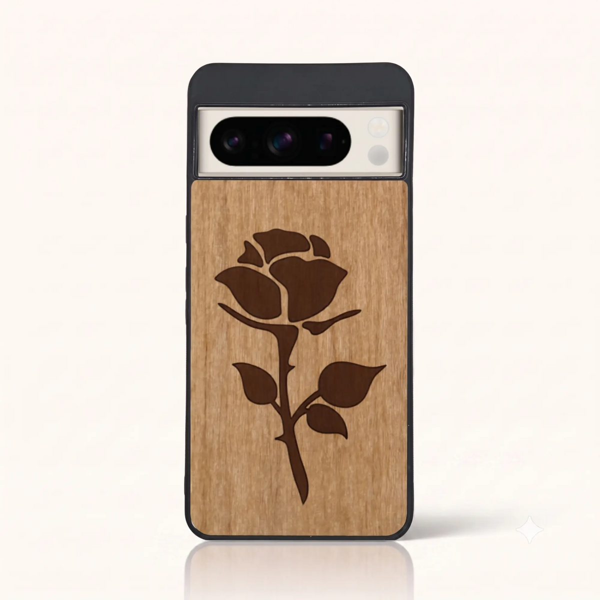 Coque en bois La Rose - pixel_8_pro