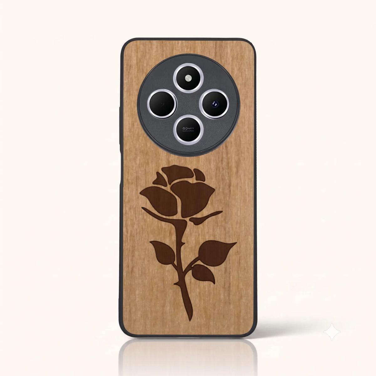 Coque en bois La Rose - r14c