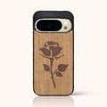 Coque Pixel 10 Pro – La Rose en marqueterie de bois