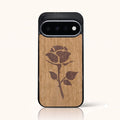 Coque Pixel 11 – La Rose en marqueterie de bois