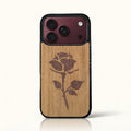 Coque iPhone 18 Pro – La Rose en marqueterie de bois
