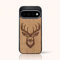 Coque Pixel 11 et 11 Pro – Le Cerf en gravure sur bois (Tilleul)