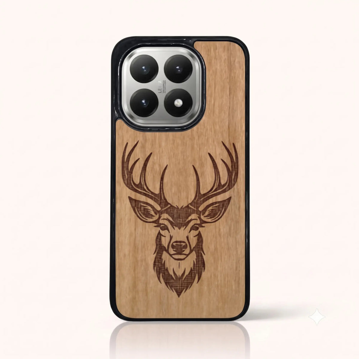 Coque Xiaomi Mi 15T – Le Cerf en gravure sur bois (Tilleul)