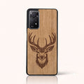 Coque Xiaomi Redmi Note 11 Pro 5G et 4G – Le Cerf en gravure sur bois (Tilleul)