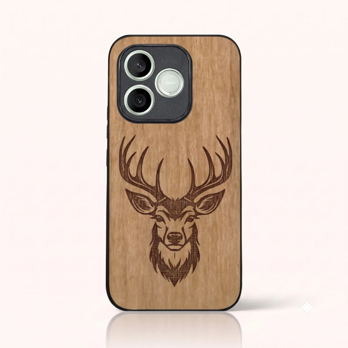 Coque Honor 600 Lite – Le Cerf en gravure sur bois (Tilleul)