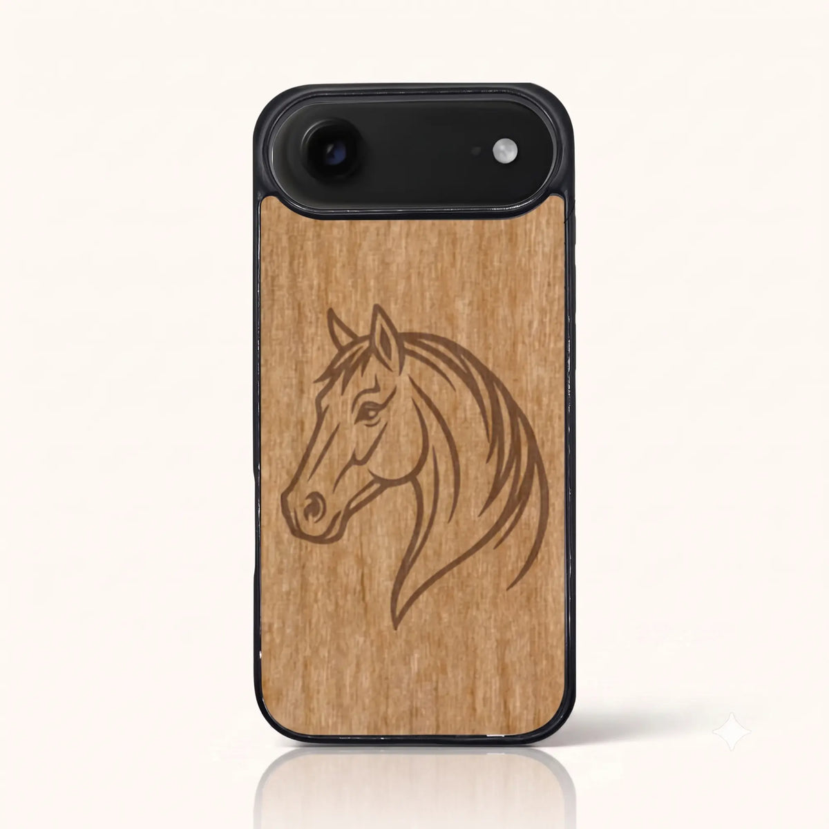 Coque iPhone Air – Le Cheval en bois de tilleul clair
